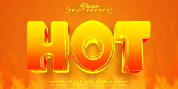 stock vector Cartoon Orange Hot Fire Vector Editable Text Effect Template