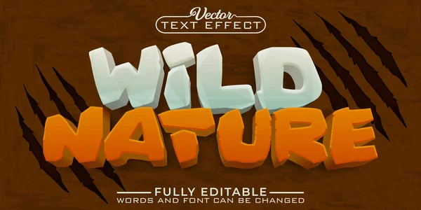 stock vector Wild Nature Vector Editable Text Effect Template