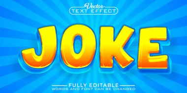 Çizgi film Komik Fıkra Vektörü Düzenlenebilir Metin Efekti Şablonu