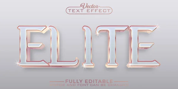 Elegant Elite Vector Editable Text Effect Template — Stock Vector