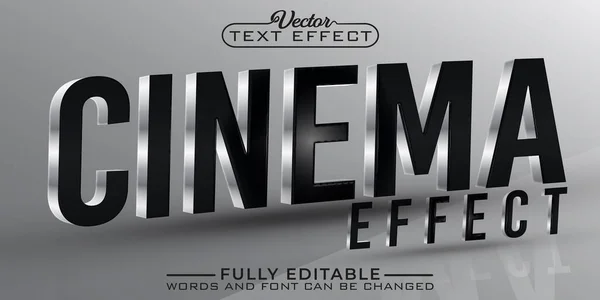 stock vector 3D Cinema Effect Vector Editable Text Effect Template