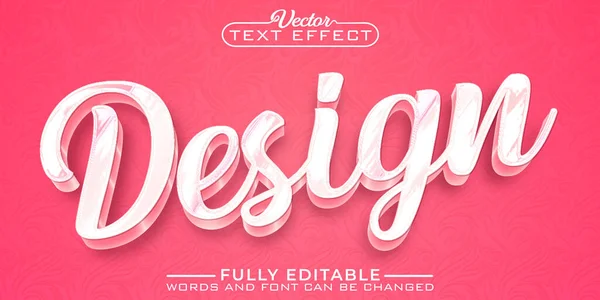 Plantilla Efecto Texto Editable Vectorial Diseño Rosa Lujo — Vector de stock