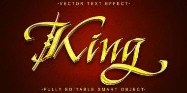 Altın Lüks Kral Tarihi Vektör Tamamen Düzenlenebilir Akıllı Nesne T