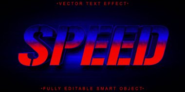 Speed Racer Hızlı Vektör Tam Düzenlenebilir Akıllı Nesne Metin Efekti