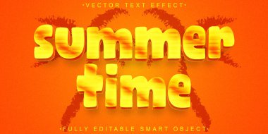 Çizgi film Sarı Yaz Zaman Vektörü Tamamen Düzenlenebilir Akıllı Nesne Te