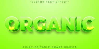 Yeşil Organik Parlak Vektör Tamamen Düzenlenebilir Akıllı Nesne Metni Efesi