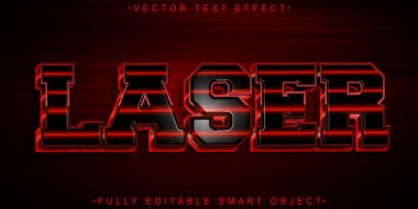 Lazer Vektörü Tam Düzenlenebilir Akıllı Nesne Metin Efekti