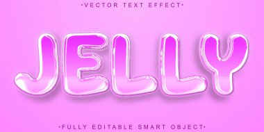Parlak Pembe Tatlı Jöle Vektörü Tamamen Düzenlenebilir Akıllı Nesne Metni E