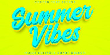 Turkuaz Sarı Yaz Titreşimleri Vektörü Tamamen Düzenlenebilir Akıllı Nesne