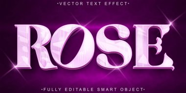 Parlak Pembe Vektör Tamamen Düzenlenebilir Akıllı Nesne Metin Efekti