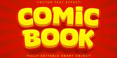 Sarı Çizgi Roman Vektörü Tamamen Düzenlenebilir Akıllı Nesne Tex