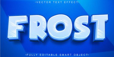 Buz Buz Vektörü Tam Düzenlenebilir Akıllı Nesne Metin Efekti