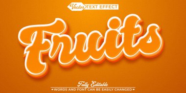 Turuncu Karikatür Vektör Düzenlenebilir Metin Efekti Şablonu