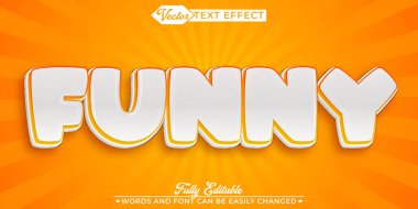 Çizgi film Komik Vektör Düzenlenebilir Metin Efekti Şablonu