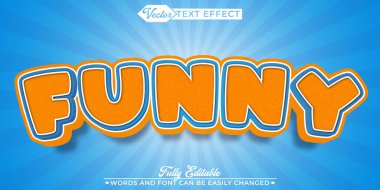 Çizgi film Komik Vektör Düzenlenebilir Metin Efekti Şablonu