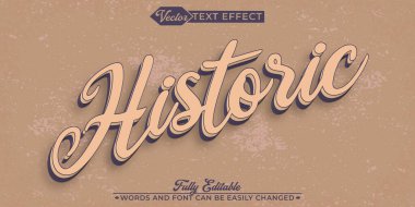 Tarihi Vektör Düzenlenebilir Metin Efekti Şablonu