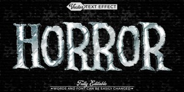 Karanlık Korku Vektörü Düzenlenebilir Metin Efekti Şablonu