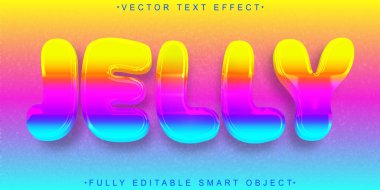 Renkli Çizgi film Parlak Jöle Vektörü Tamamen Düzenlenebilir Akıllı Nesne 