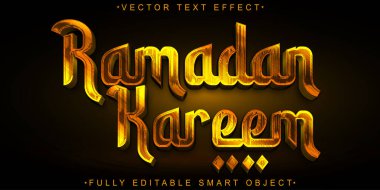 Parlak Turuncu Ramazan Kareem Vektörü Tamamen Düzenlenebilir Akıllı Nesne T