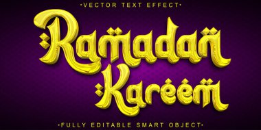 Altın Parlak Ramazan Kareem Vektörü Tamamen Düzenlenebilir Akıllı Nesne T