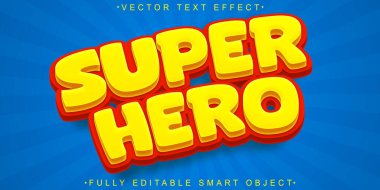 Süper Kahraman Vektör Tam Düzenlenebilir Akıllı Nesne Metin Efekti