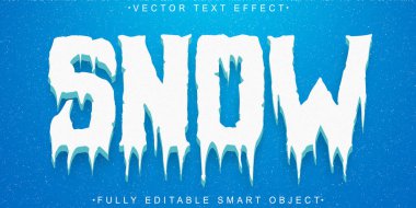 Çizgi film Kış Vektörü Tamamen Düzenlenebilir Akıllı Nesne Metni Effe