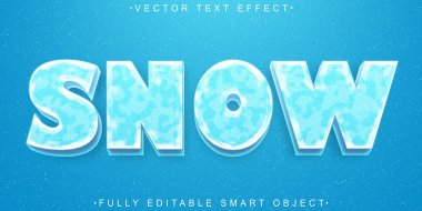 Çizgi film Kış Vektörü Tamamen Düzenlenebilir Akıllı Nesne Metni Effe