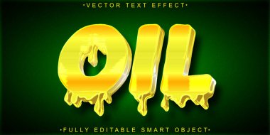 Shiny Liquid Oil Vector Fully Editable Smart Object Text Effect clipart