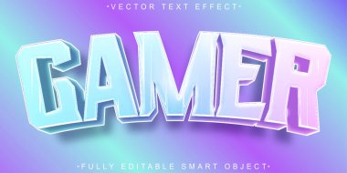 Shny Holo Esport Oyuncu Vektörü Tamamen Düzenlenebilir Akıllı Nesne Metni E