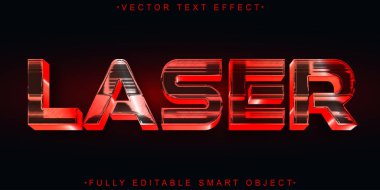 Lazer Vektörü Tam Düzenlenebilir Akıllı Nesne Metin Efekti