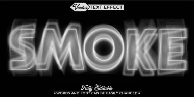  Karanlık ve Atmosferik Duman Sis Vektörü Düzenlenebilir Metin Efekti