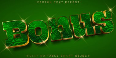 Parlak Yeşil Bonus Yuva Vektörü Tamamen Düzenlenebilir Akıllı Nesne Metni E