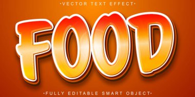 Turuncu Çizgi Film Yemek Vektörü Tamamen Düzenlenebilir Akıllı Nesne Metni Efesi