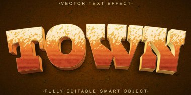 Şehir Vektörü Tam Düzenlenebilir Akıllı Nesne Metin Efekti