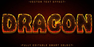 Ejder Vektörü Tam Düzenlenebilir Akıllı Nesne Metin Efekti