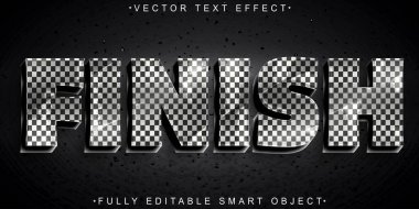 Vektör Tam Düzenlenebilir Akıllı Nesne Metin Efektini Bitir