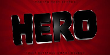 Kırmızı Giyinik Savaşçı Kahraman Vektörü Tamamen Düzenlenebilir Akıllı Nesne Metin Efekti