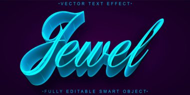 Mavi Mücevher Lüks Vektörü Tamamen Düzenlenebilir Akıllı Nesne Metin Efekti