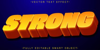 Çizgi film Güçlü Vektör Tam Düzenlenebilir Akıllı Nesne Metin Efekti