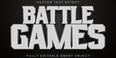 Savaş Savaş Oyunları Vektörü Tamamen Düzenlenebilir Akıllı Nesne Metin Efekti