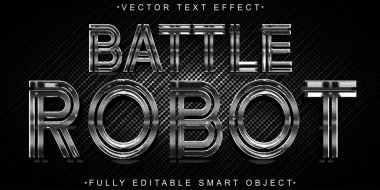 Gümüş Parlak Savaş Robotu Vektörü Tamamen Düzenlenebilir Akıllı Nesne Tex