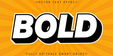 Kalın Vektör Tam Düzenlenebilir Akıllı Nesne Metin Efekti