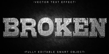 Gri Yıpranmış Vektör Tamamen Düzenlenebilir Akıllı Nesne Metin Efekti
