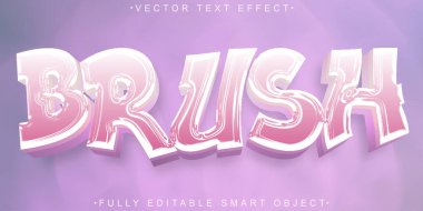 Pembe Şirin Fırça Grafitisi Vektörü Tamamen Düzenlenebilir Akıllı Nesne Metni