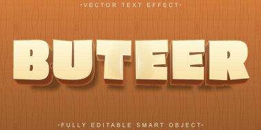 Organik Eriyen Tereyağı Vektörü Tamamen Düzenlenebilir Akıllı Nesne Metni E