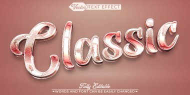 En Eski Klasik Retro Vintage Kırmızı Vektör Düzenleme Metni Efekti