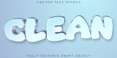 Mavi Beyaz Temiz Vektör Tam Düzenlenebilir Akıllı Nesne Metin Efekti