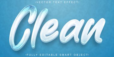 Mavi Beyaz Temiz Vektör Tam Düzenlenebilir Akıllı Nesne Metin Efekti