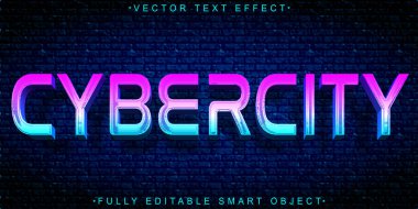 Mavi Siberlik Vektörü Tamamen Düzenlenebilir Akıllı Nesne Metin Efekti