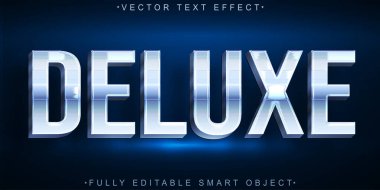 Parlak Mavi Lüks Lüks Vektör Tamamen Düzenlenebilir Akıllı Nesne Metni